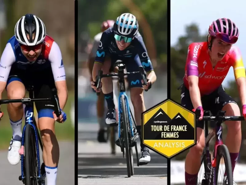 Tour de France Femmes - Ciclistas Cecilie Uttrup Ludwig, Annemiek van Vleuten, Demi Vollering